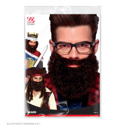 Kudrnaté vousy karnevalové hnědé